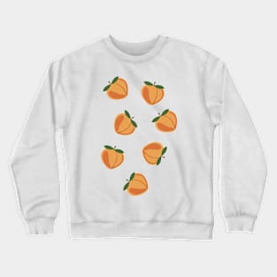 Juicy heart-shaped peaches, retro style print Crewneck Sweatshirt